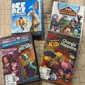 DVDS, new, in sealed box